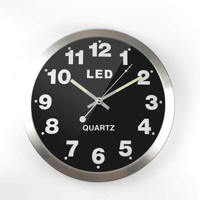 Reloj Digital de pared para el hogar, mecanismo de reloj LED de Metal, , silencioso, para sala de estar y dormitorio, para Zegar Scienny FZ482: B
