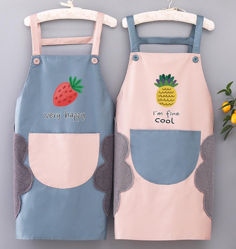 Tablier femme ménage cuisine étanche à l'huile personnalité travail vêtements H bandoulière résistant à l'huile tablier ménage