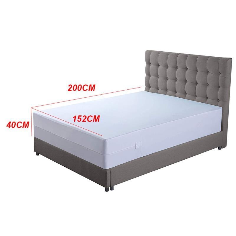 Bed Matrashoes Effen Waterdichte Matrasbeschermer Met Elastische Band Wasbaar Ademend Bed Cover Voor Slaapkamer: 152cmx200cmx40cm