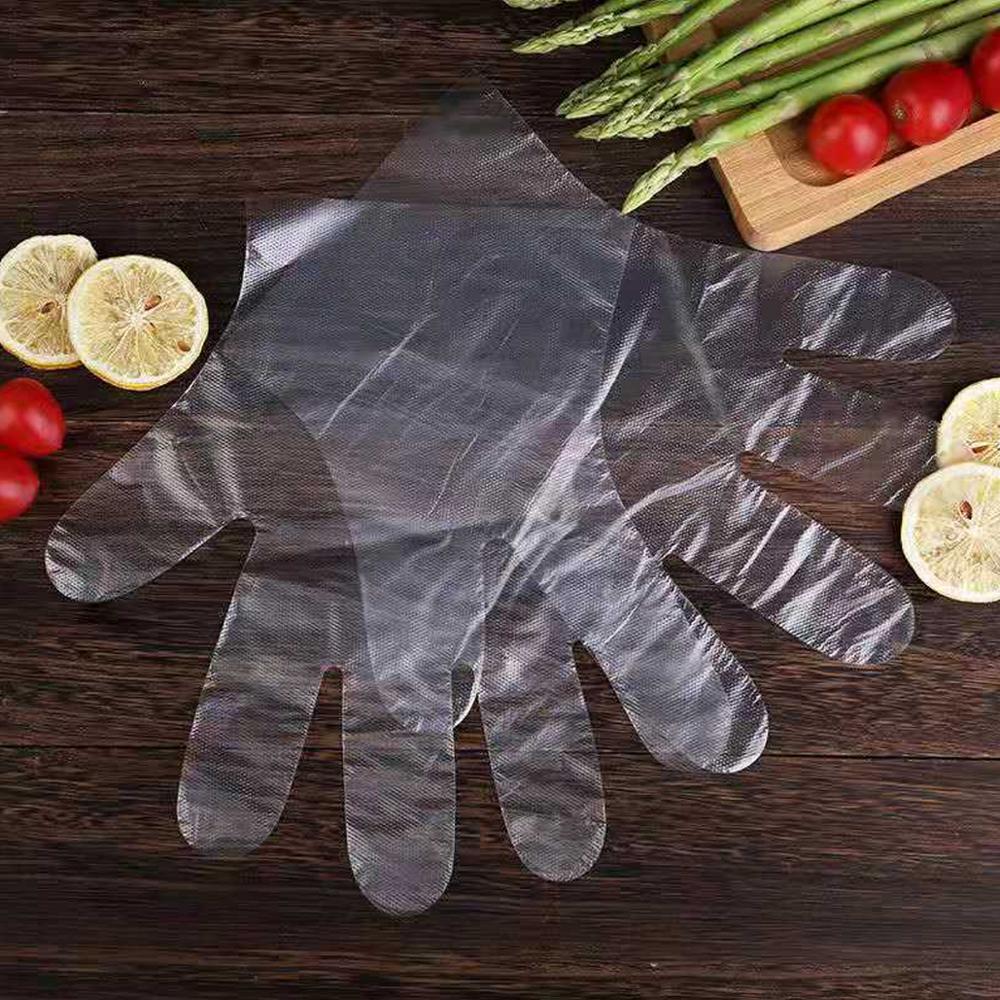 100 Pcs Voedsel Plastic Handschoenen Wegwerp Transparante Milieuvriendelijke Handschoenen Restaurant Keuken Bbq Eten Handschoenen Fruit Groente Handschoenen