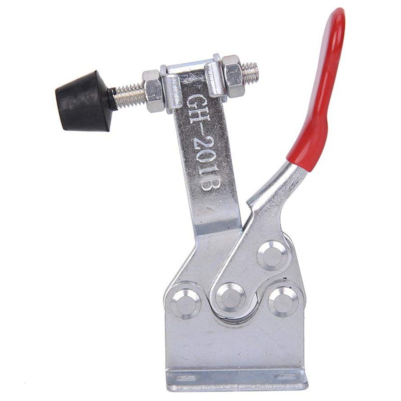 4pcs GH-201B Horizontal Toggle Clamp Vertical Toggle Clamp Hand Clip Tool Workshop Quick Clamps Tools Galvanized Iron Locking