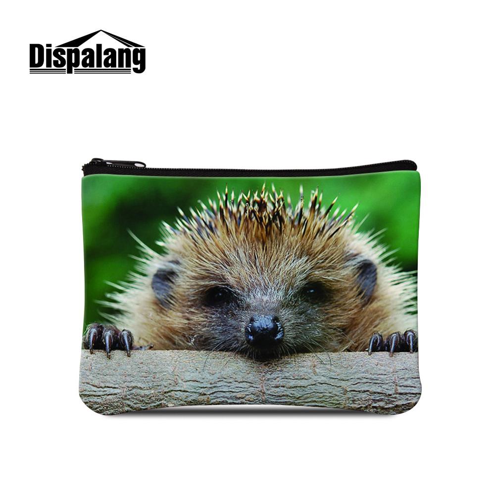 Dispalang Piuttosto Riccio Animale Logo su Del Raccoglitore Mini borsa di Trucco Del Sacchetto Bambini Cambiamento della Tela di canapa Della Borsa Della Moneta per Le Donne Portatile Sacchetto Dei Soldi: Grigio