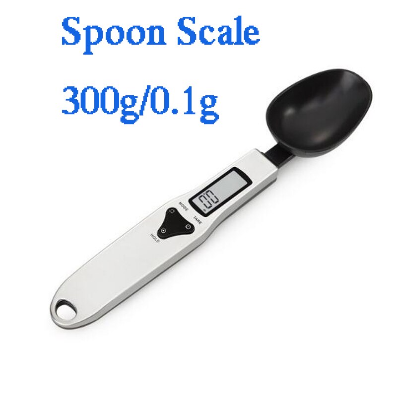 Portable Kitchen Scales, Measuring Balance Gram LCD Electronic Digital Weight Spoon Scale, Food Diet Postal Scale Libra 3kg/300g: Only Spoon Scale