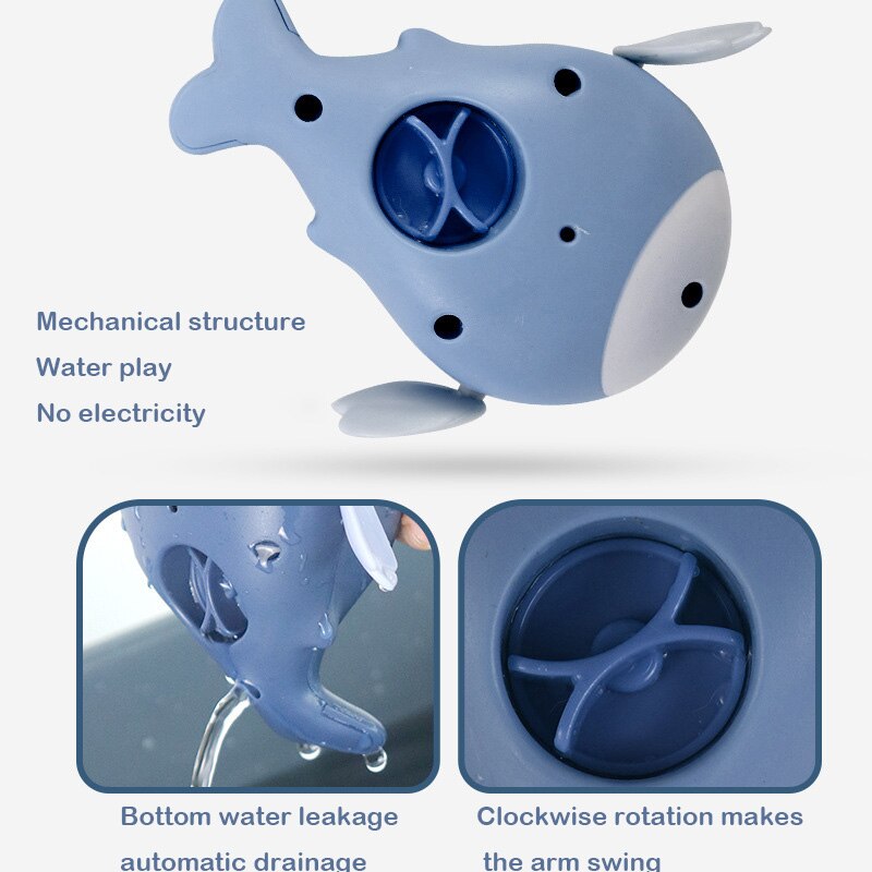 Letnia plaża zabawki nakrętrzcinowy łazienka gra z wodą dziecko delfin mały pingwin kąpiel żółw dziecięcy zabawki dla dzieci