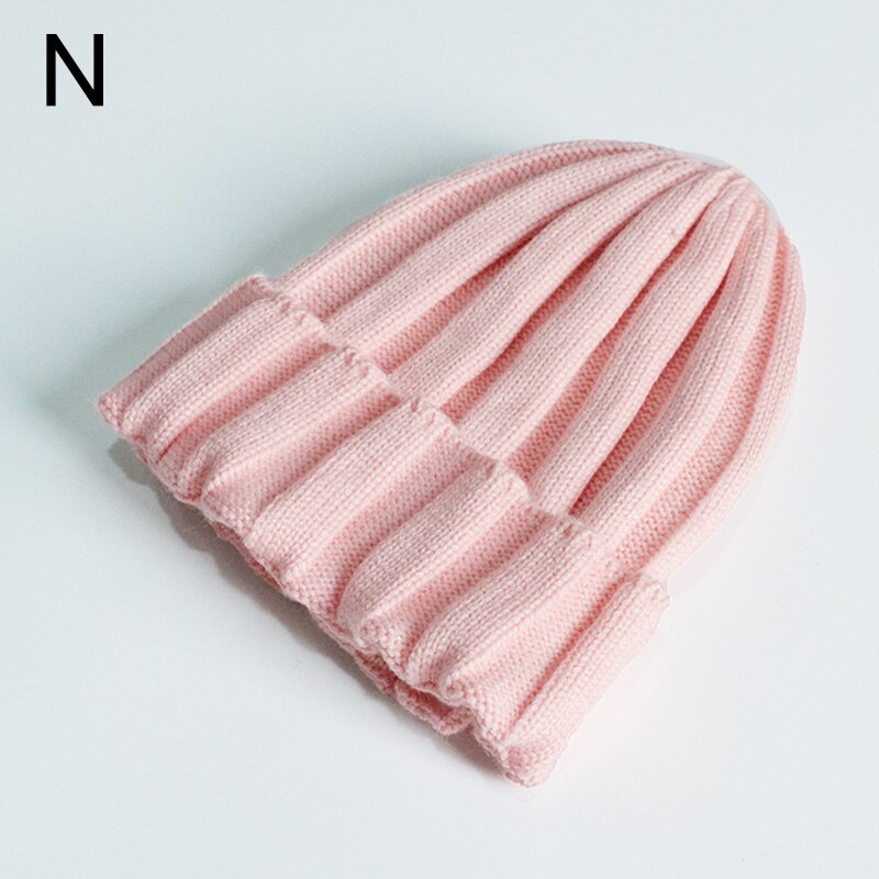 Gestrickte Baby Turban Mütze Warme Wolle Mützen Weichen Hütte Für freundlicher Mädchen Jungen neugeboren Elastische Kleinkind Kleinkind Winter Headwear Neue: Rosa