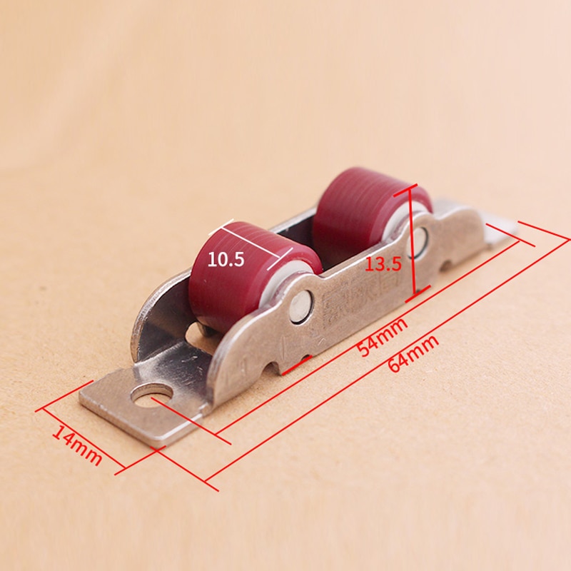 Polea de acero inoxidable para puertas y ventanas, accesorios de ferretería con tornillos, 4 piezas