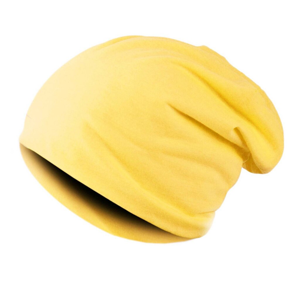 Classical Men's Autumn Winter Hats Solid Color Beanies Hip-pop Slouth Hats Skullies Female Male Hats Gorro Crochet: Yellow
