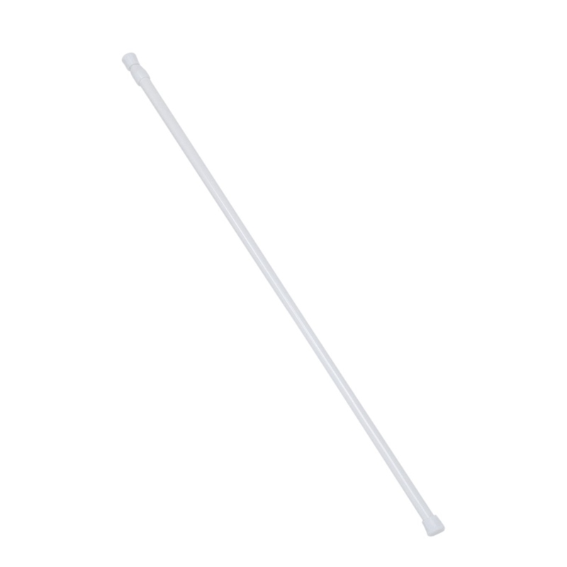 Spring Loaded Extendable Telescopic Net Voile Tension Curtain Rail Pole Rod Rods White 70-120Cm