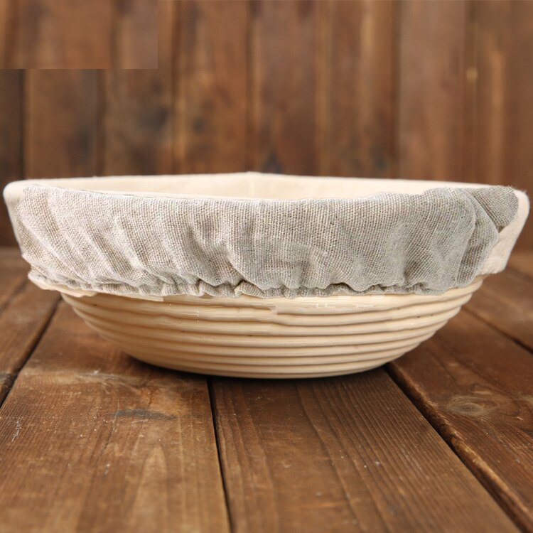Round Rattan Bread Proofing Basket with Cover Sourdough Proving Basket Bread Rising Baskets Bakery/Cafe