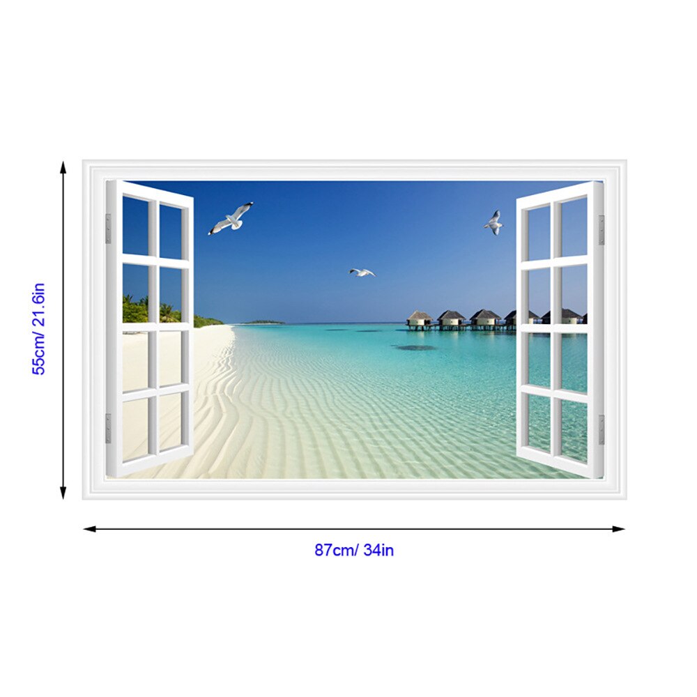 1PCS Space 3D Wall Stickers PVC Living Room Bedroom Home Decor Forest Landscape Poster Background Home Decoration Accessories: E