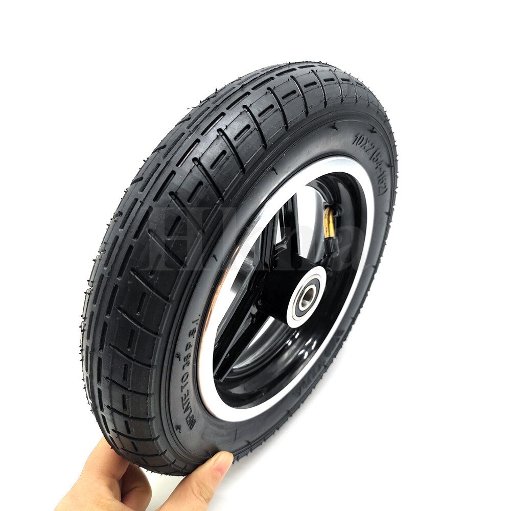 Neumático de rueda inflable de 10 pulgadas, rueda interior exterior con llanta de aleación de 10x2(54-152), accesorios para patinete eléctrico