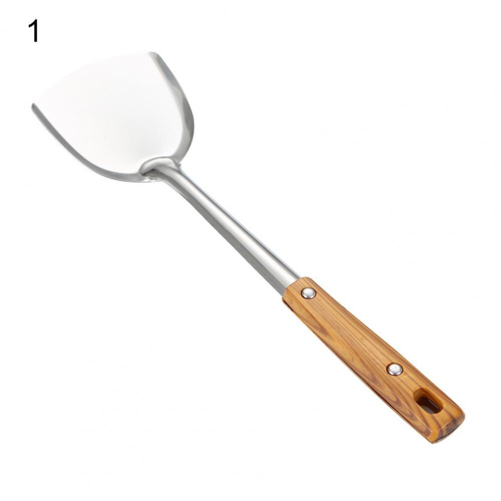 Good Wok Spatula Rounded Edge Corrosion Resistant Lightweight Soup Scoop Wok Spatula Kitchen Tools: 1