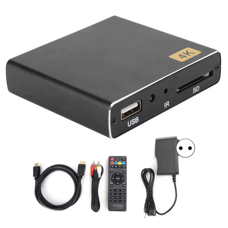 High Definition 4K Speler Ondersteuning Horizontale Verticale Screen Autocycle Advisering Player 100-240V Media Player: EU Plug