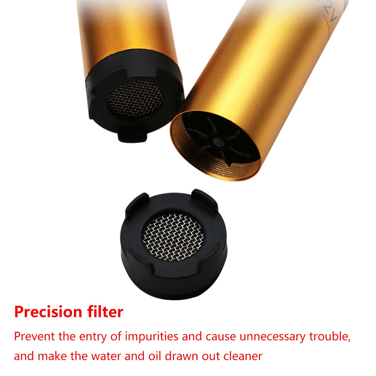 Mini 12V 24V DC Electric Submersible Pump Aluminum Alloy Shell Fuel Transfer Pump For Pumping Diesel Oil Water