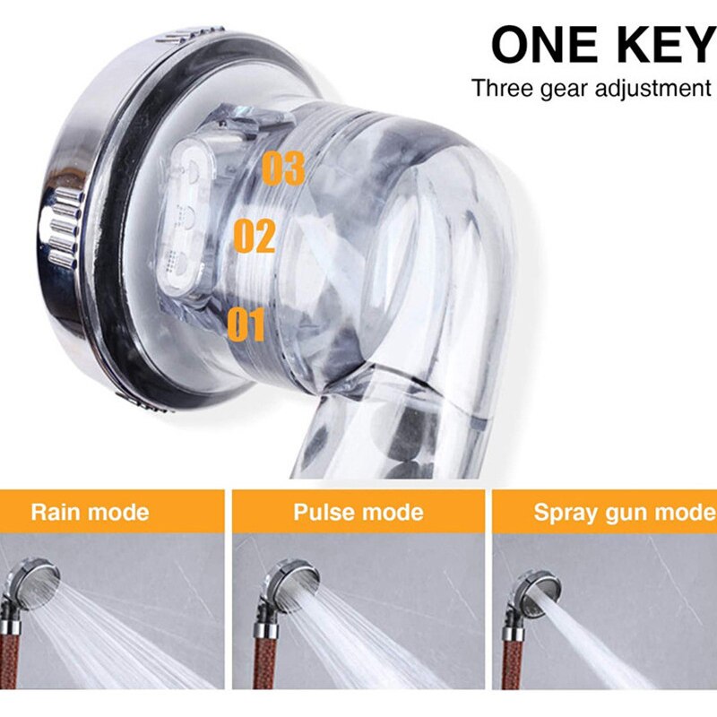 Cabezal de ducha Magichome iónico, filtración de 3 capas, ahorro de agua a alta presión, de mano, boquilla de SPA