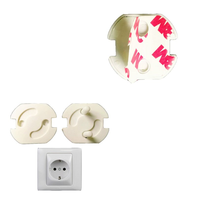 20 Stks/partij Zuiver Wit Abs Baby Veiligheid Stopcontact Beschermhoes Beschermende Isolatie Tegen Elektrische Schokken 2 Gat Ronde