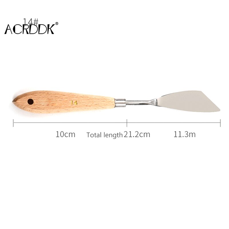 Palette Knife Painting Stainless Steel Spatula Palette Knife Oil Paint Metal Knives Wood Handle DF