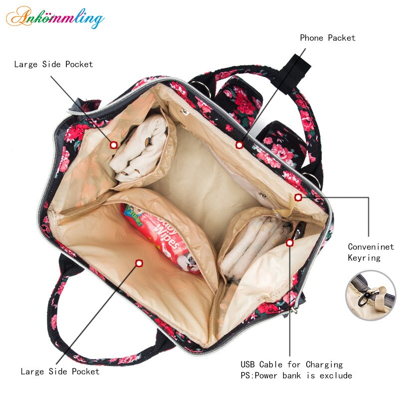 Luiertas Ankommling Wanneer Europa En Amerika Stijl Schouder Mother 'S Bag Verbeterde Multi-Functionele Mama Bag