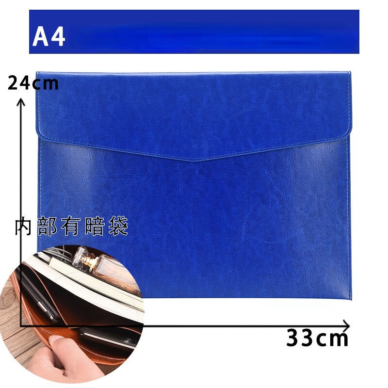 A4 A5 A6 Retro Business Leather Portable File Folder Data Package Document Bag Simplicity Magnetic Button School Office: A4 D