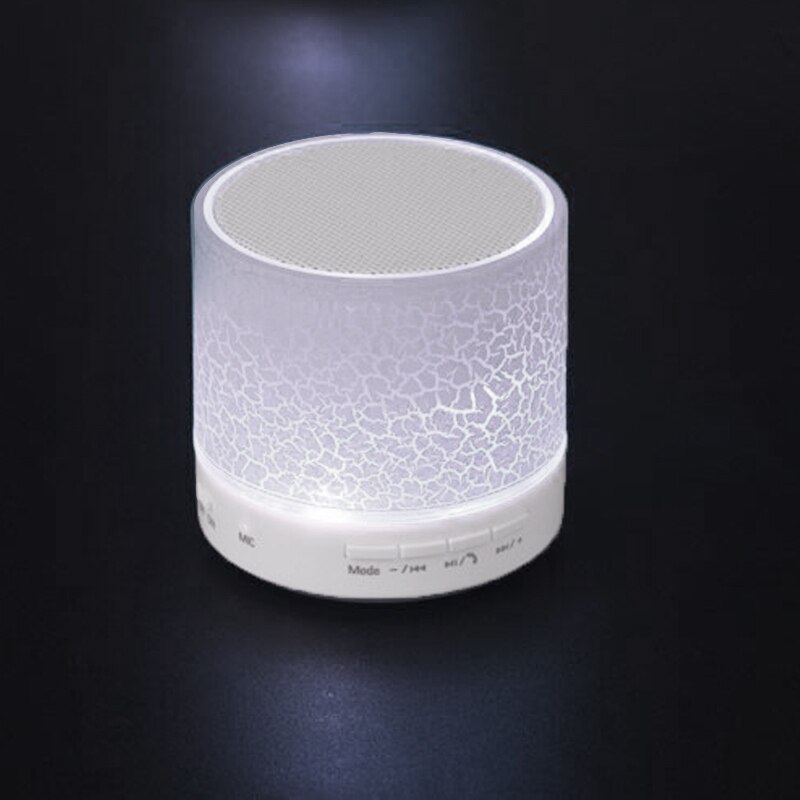 Mini Draadloze Bluetooth Speaker LED Light Subwoofer Bluetooth Ondersteuning U Disk TF Card FM Radio Voice Aanwijzingen Handsfree Speaker