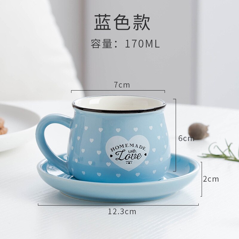 Ceramic Cup Coffee Mug Simple Modern Turkish Coffee Cups 6pcs Nordic Cartoons Tazas Cafe Cups and Saucers BE50MU