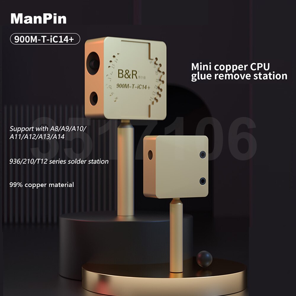 Mini-cpu-klebstoffentfernungsstation ,  a8 to a14 schnellheiz-ic-flexkabel aus reinem kupfer, kamera-ladeanschluss, handy-reparaturwerkzeuge