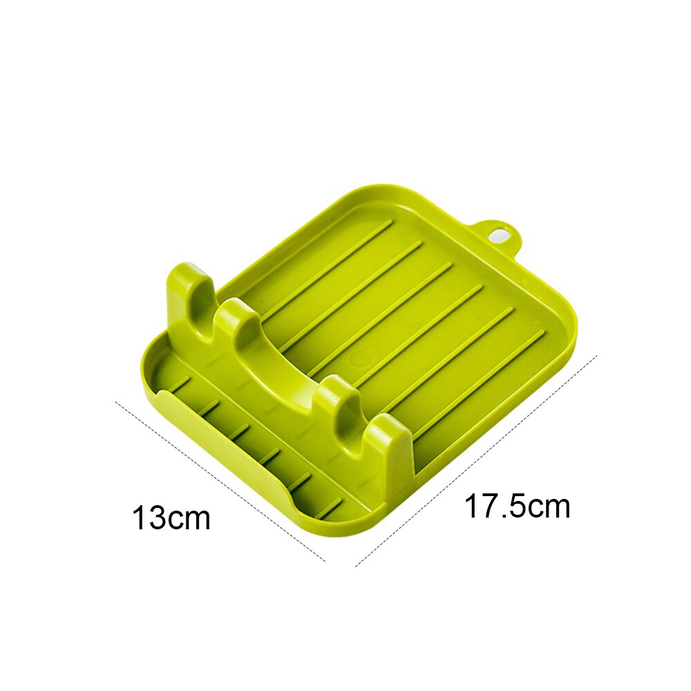 Kitchen Spoon Holders Fork Spatula Rack Shelf Organizer Plastic Spoon Rest Chopsticks Holder Non-slip Spoons Pad Kitchen Utensil: 11