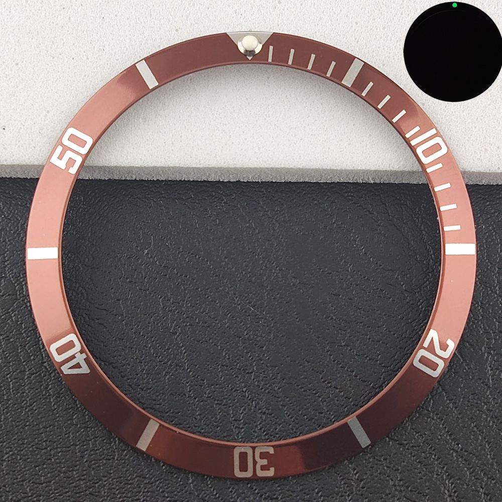 36.5Mm Vintage Horloge Bezel Aluminium Bezel Herenhorloge Accessoires Horloge Reparatie Accessoires 36.5*30.75Mm: Grey