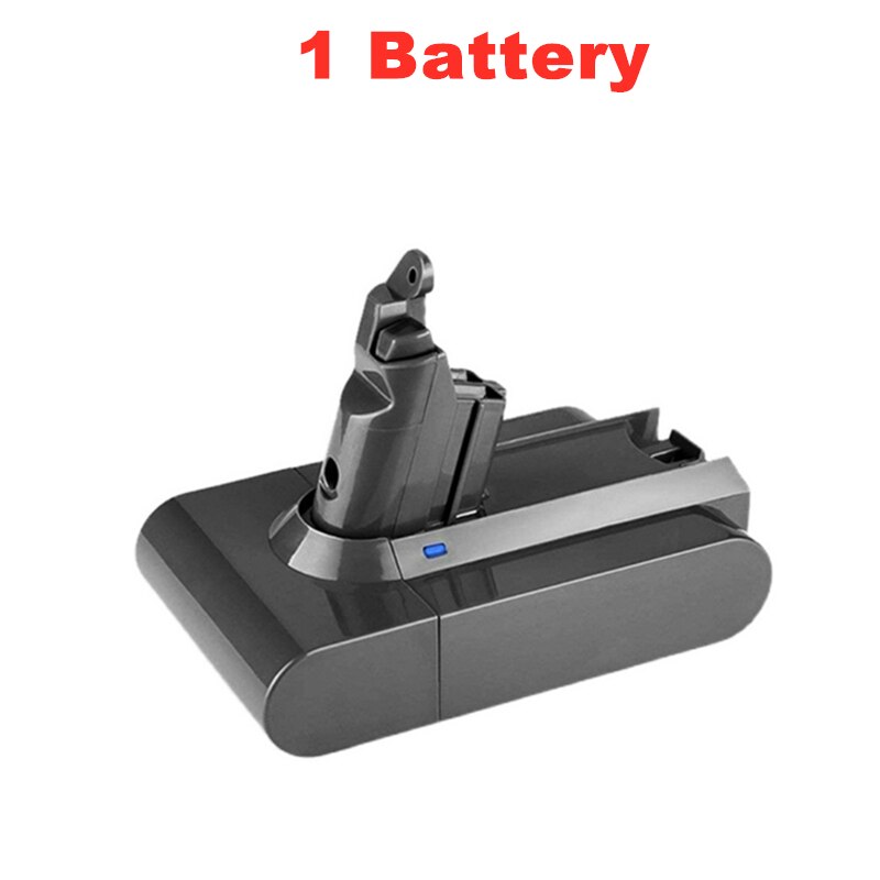For Dyson 21.6V 3000mAh Replacement Battery and Charger for Dyson Vacuum Cleaner SV09 SV07 SV03 DC58 DC61 DC62 DC74 V6 965874-02: 1 PCS