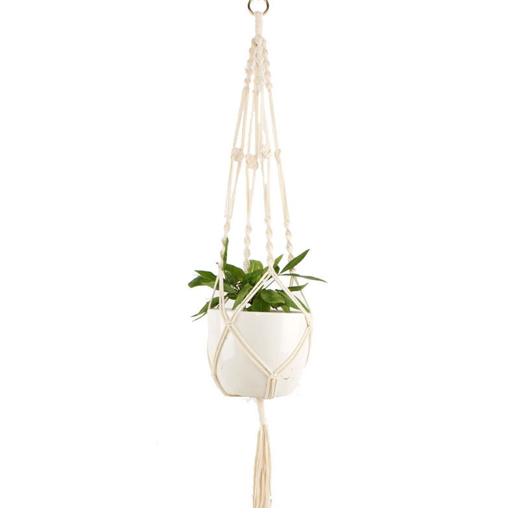 Macrame Hanging Basket Pots Macrame Wall Hanging Planter Plant Hanger Indoor Outdoor For Flower Garden Decoration&amp; Rattan Basket: show as pictures