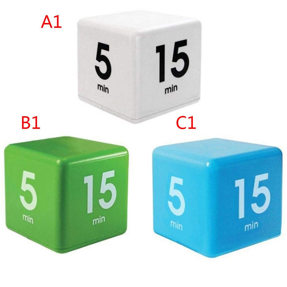 1 pc Digital Cube Kitchen Timer The Miracle Cube Timer Time Management Kids Timer Workout Timer White/Green/Blue