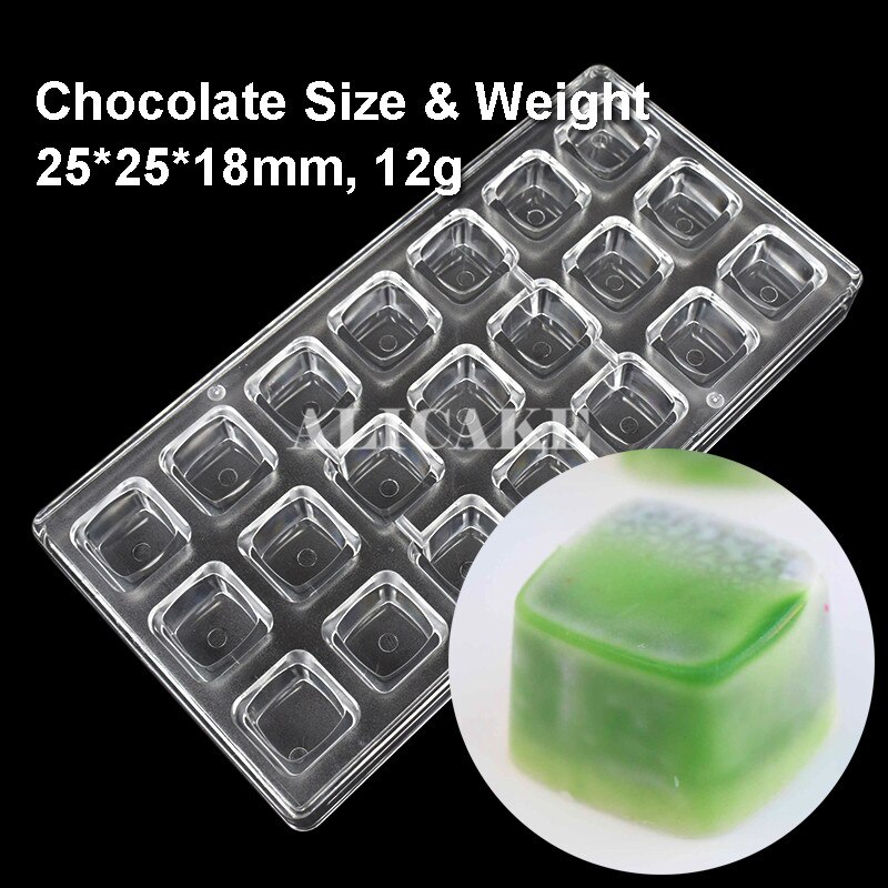 3D Polycarbonate Chocolate Molds Tray Forms For Baking Chocolate Bar Cake Thick Mould Pastry Tools for Bakery Mold