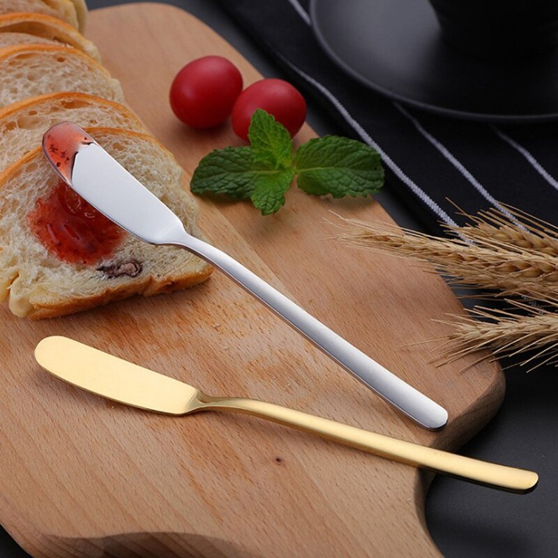 6 stk rustfrit stål ost dessert syltetøjsspreder smør kniv frugtgaffel western service morgenmadsværktøj service