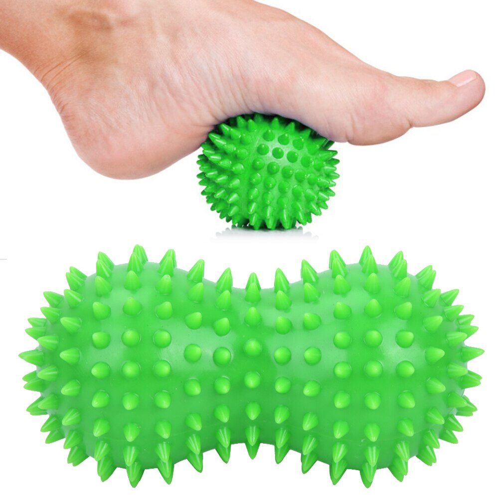 Peanut form massage fitness sport yoga bold lindre kroppen stress pvc resistent fod spiky muskel massager trigger point fod