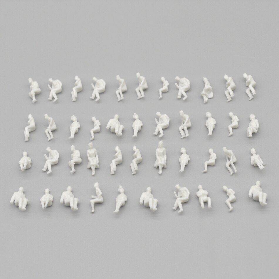 1:100 1:150 1:200 Railway Trein Miniatuur Mensen Model Unpainted Abs Zittende Figuren Architectuur Gebouw Layout 100 Stks/partij