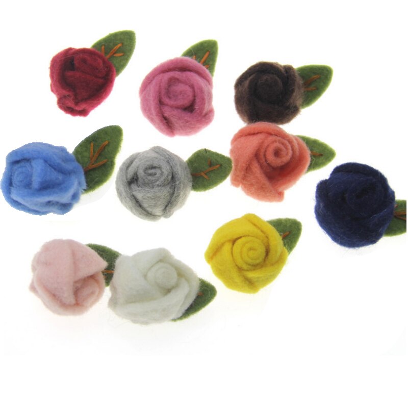 Wolvilt wolvilt afgewerkte DIY sieraden ambachten broche kleding bloemen haaraccessoires Kerst hanger materialen