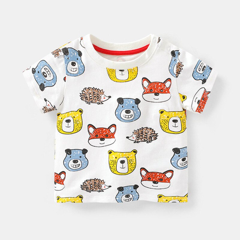 2022 Zomer Casual Unisex Baby T-shirts Baby Jongens Meisjes Korte Mouw Tees Tops Peuter Kids Tshirts Kinderen Kleding: TS033 / 100 (2-3Y)