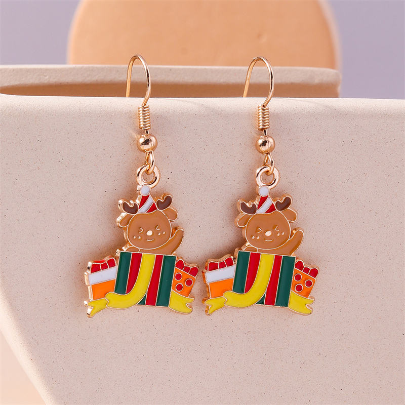Simpatici orecchini pendenti con cappello di Natale lavorato a maglia fatti a mano per regali di gioielli per feste di Capodanno per ragazze da donna