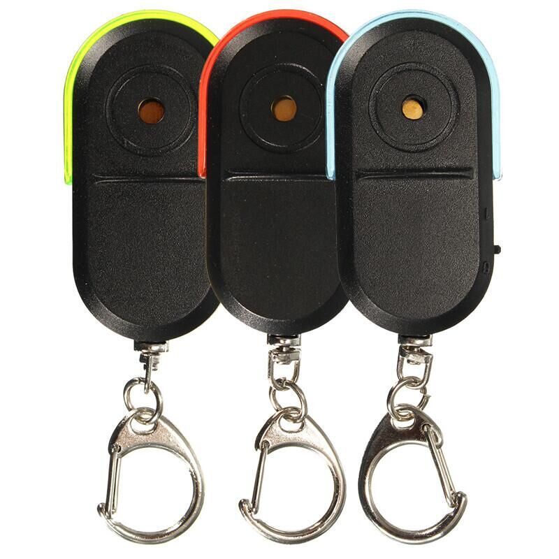 Aankomst Draadloze 10m Anti-Verloren Alarm Key Finder Locator Sleutelhanger Whistle Sound Met LED Licht Mini Anti lost Key Finder