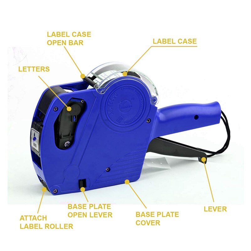 Blauw MX5500 Eos 8 Cijfers Prijzen Prijs Maker Kit Met 7,000 Etiketten Spare Inkt