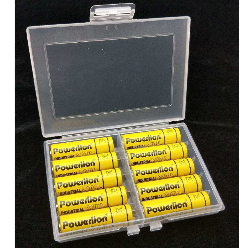 Clear Plastic Batterij Storage Case Box Duurzaam Voor 10x Aa Of Aaa Batterijen