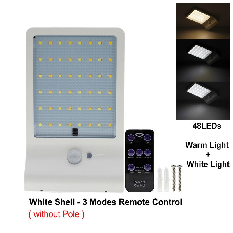 Led Zonne-straat Licht Outdoor Verlichting Pir Motion Sensor Waterdicht Voor Tuin Muur Afstandsbediening Energiebesparende Straat Lampen: Type 1