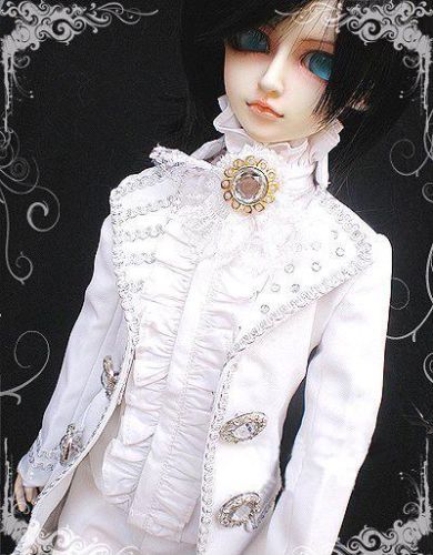 [Wamami 510 # Príncipe blanco traje/traje para 1/4 MSD 1/3 SD DZ DZ70 SD17 70cm BJD chico Dollfie