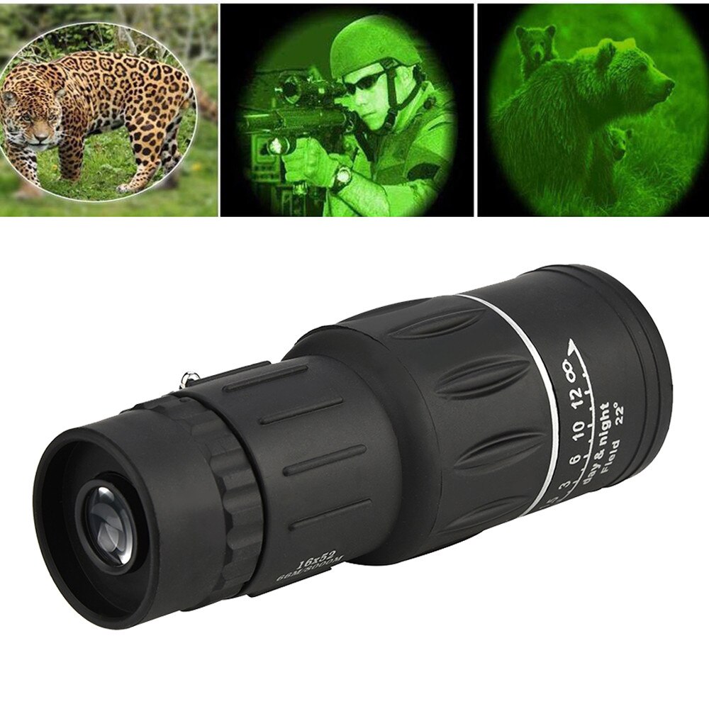 Mobile Night Vision Eyepiece Hand Lens Super High Power 16X52 Portable HD OPTICS BAK4 Night Vision Monocular Telescope