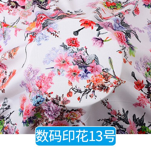 Digital Printing Cotton Silk Cloth Clothing Home Wear Dress Night Clothes Clothing Sewing Diy Rayon Fabric Cotton Fabric: 13