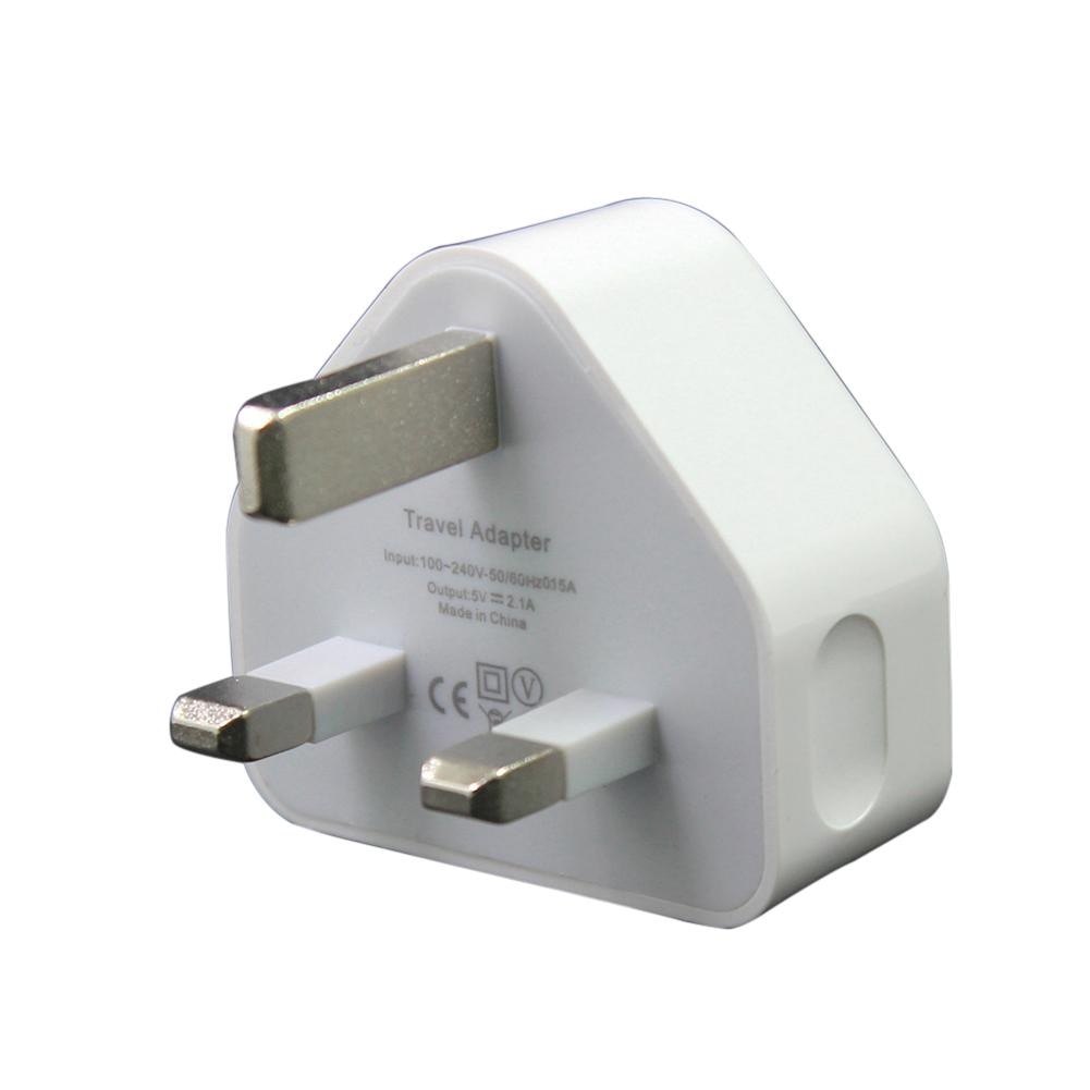Mini 5V 2A Quick Charging UK Plug Dual USB Ports Charger for Tablets Phones