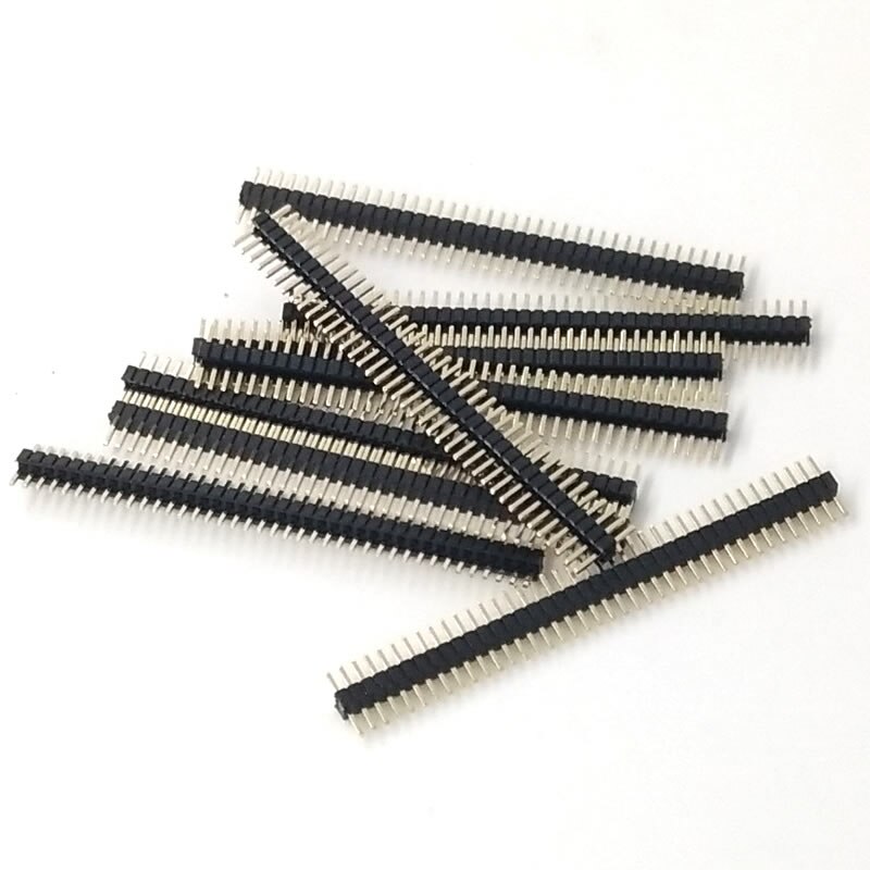 20 stks/partij 1.27mm 40 Pin pin header mannelijke pitch Man Single Row Pin Header Strip 1x40 p