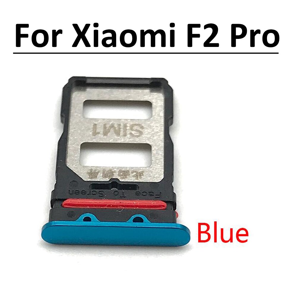 Soporte de ranura para tarjeta SIM para Xiaomi Redmi K30 Pro / Pocophone POCO F2 Pro, pieza de repuesto: F2 Pro Blue