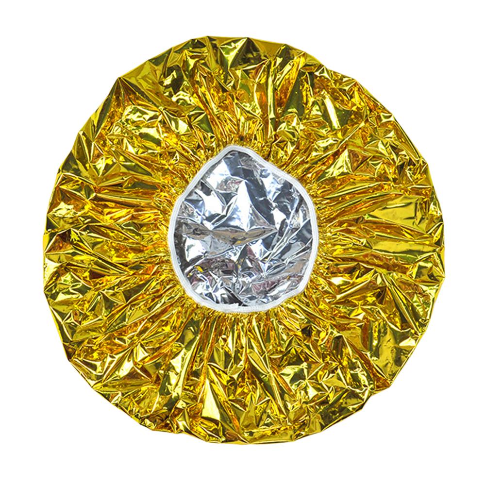 Tapones de papel de aluminio a prueba de agua, gorros de ducha desechables portátiles para salón de Spa, cuidado del cabello, 1 ud.: Gold