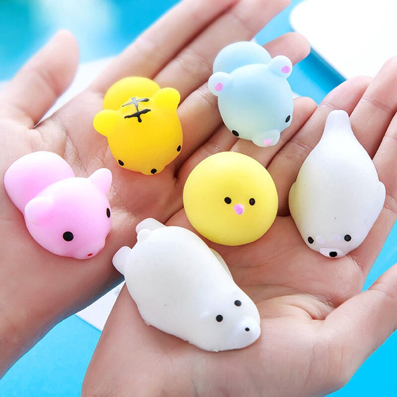 TopRank Mini Change Color Little Cute Pinch Animal Antistress Toy Pink Cat Small Seals Nicholas Pinch Decoration Squishy Animal